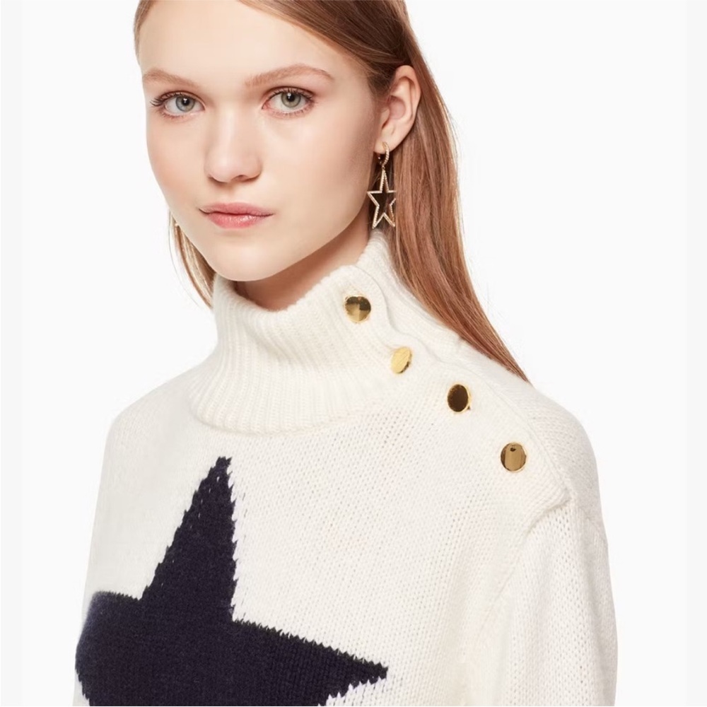 Kate Spade Women’s Star Turtleneck Sweater XL, S - Picture 2 of 7